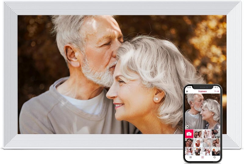 FLYRUIT Digital Picture Frame, Frameo 15.6 inch Large Digital Photo Frame WiFi, 1920*1080 IPS FHD Touchscreen, 32GB Storage, Instant Share Pictures Video, Photo Frame Electronic, House Warming, Gift for Mom - Image 1